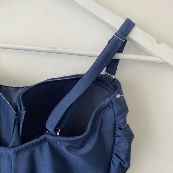 Next Blue Belted Swimsuit Size 8 UK - Picture 6 of 7